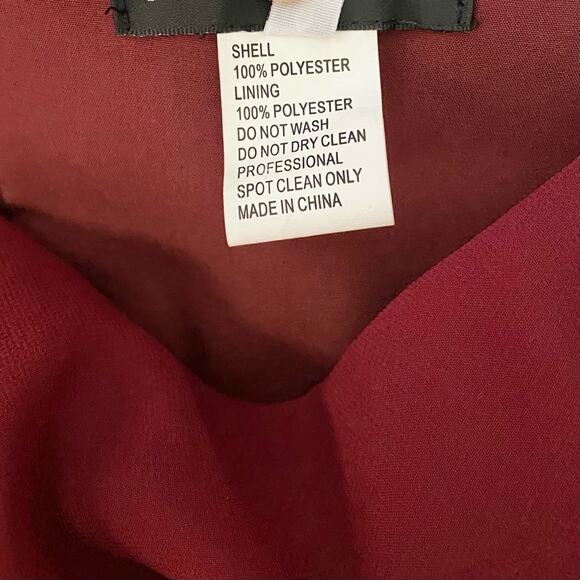 La Femme Popover Chiffon Gown in Garnet, Size 8 - Picture 12 of 12